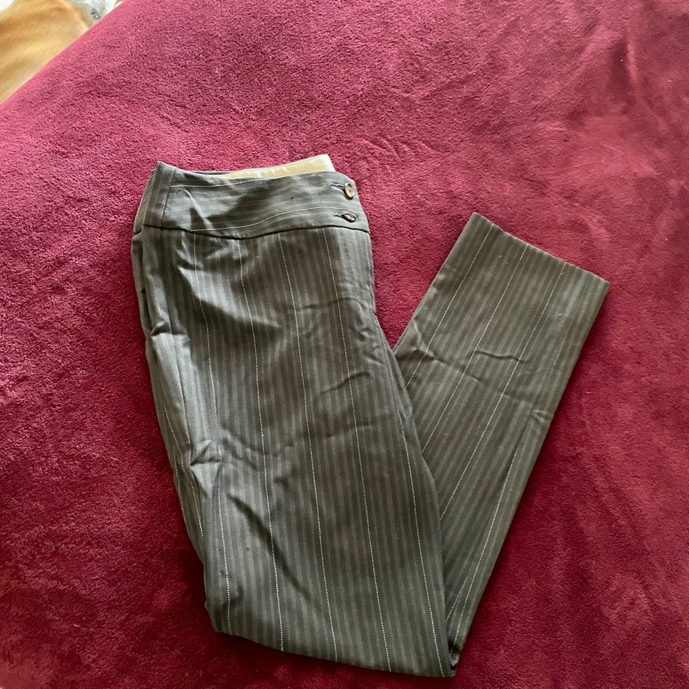 Bebe Womens Striped Dressy Slack Pants Trousers